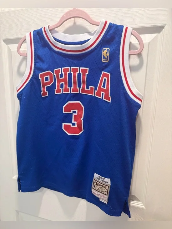 Youth L 14/16 Allen Iverson #3 Philadelphia 76ers Jersey Mitchell & Ness - Picture 3 of 11